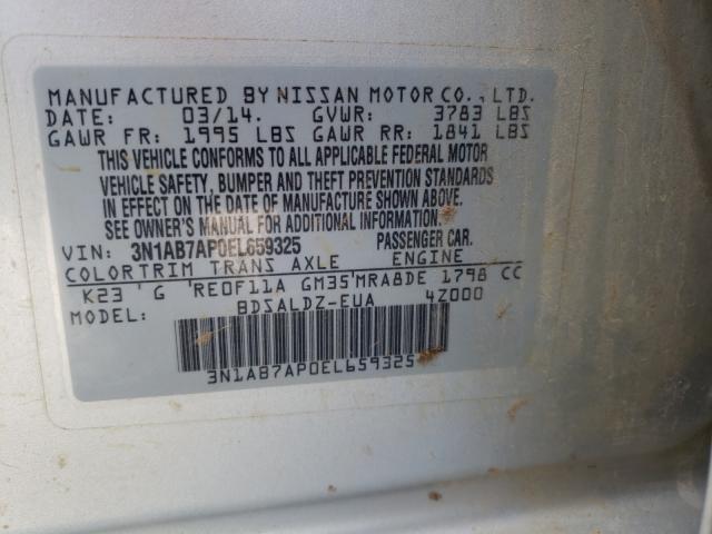 Photo 9 VIN: 3N1AB7AP0EL659325 - NISSAN SENTRA S 