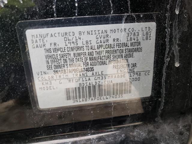 Photo 9 VIN: 3N1AB7AP0EL674035 - NISSAN SENTRA S 