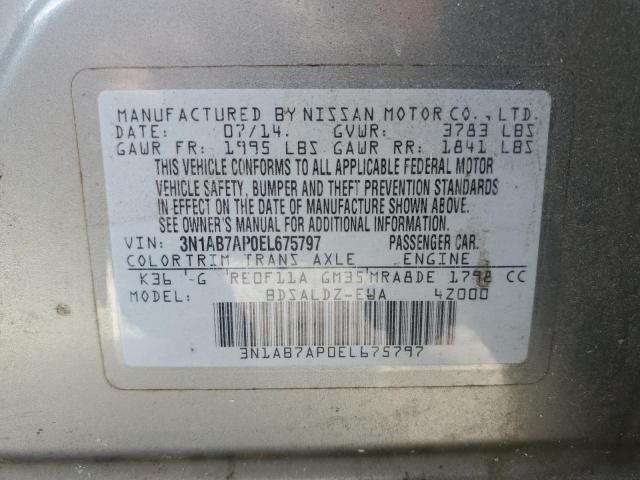 Photo 11 VIN: 3N1AB7AP0EL675797 - NISSAN SENTRA S 