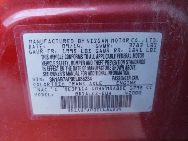 Photo 11 VIN: 3N1AB7AP0EL686234 - NISSAN SENTRA S 