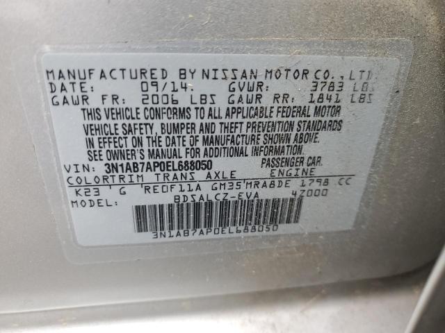 Photo 9 VIN: 3N1AB7AP0EL688050 - NISSAN SENTRA S 