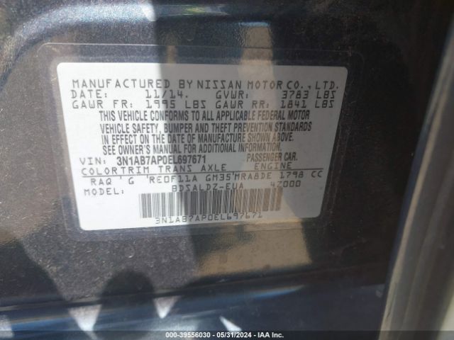 Photo 8 VIN: 3N1AB7AP0EL697671 - NISSAN SENTRA 