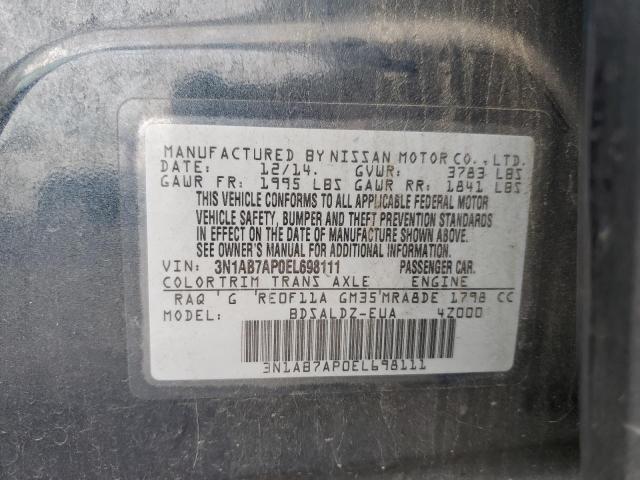 Photo 11 VIN: 3N1AB7AP0EL698111 - NISSAN SENTRA S 