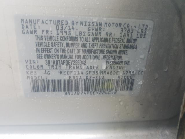 Photo 9 VIN: 3N1AB7AP0EY226042 - NISSAN SENTRA S 