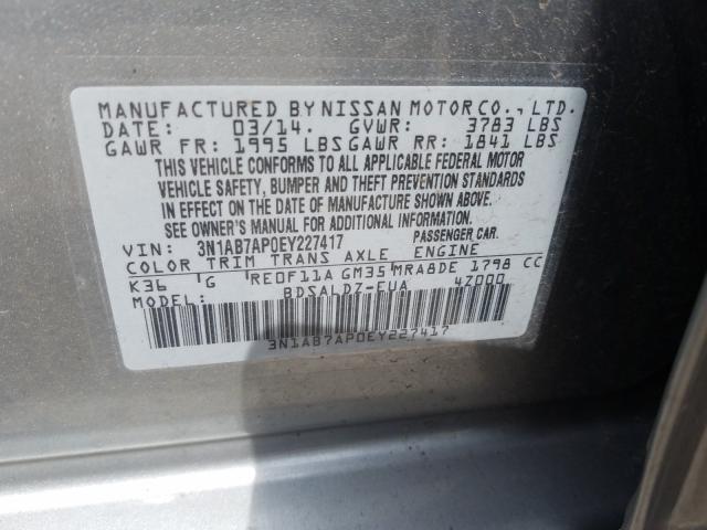 Photo 9 VIN: 3N1AB7AP0EY227417 - NISSAN SENTRA S 