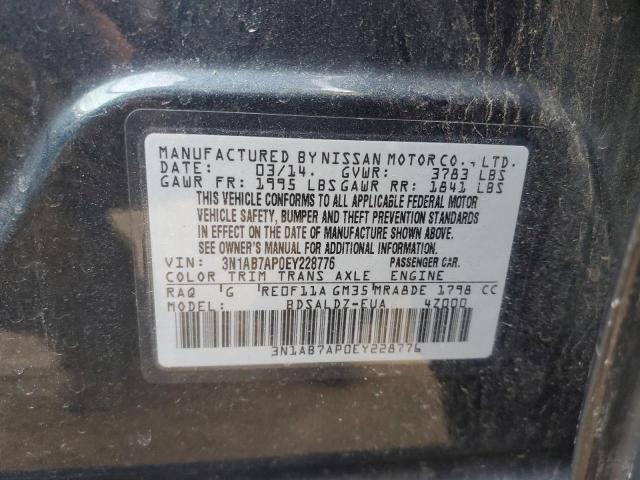 Photo 11 VIN: 3N1AB7AP0EY228776 - NISSAN SENTRA S 