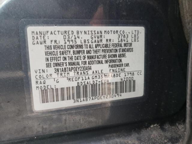 Photo 9 VIN: 3N1AB7AP0EY230494 - NISSAN SENTRA S 