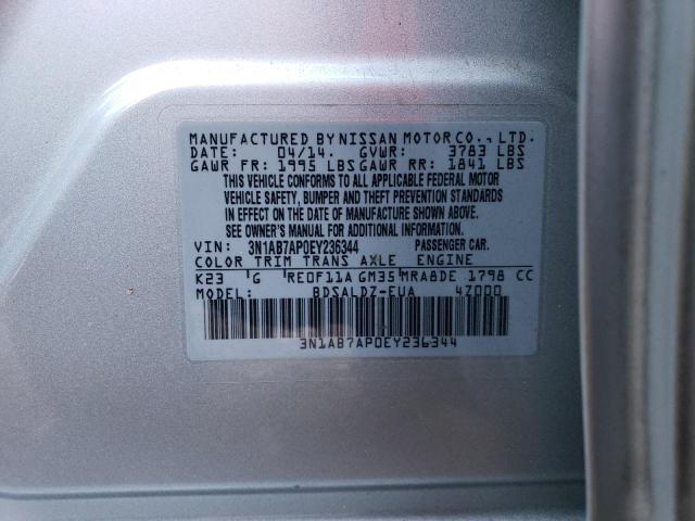 Photo 11 VIN: 3N1AB7AP0EY236344 - NISSAN SENTRA S 