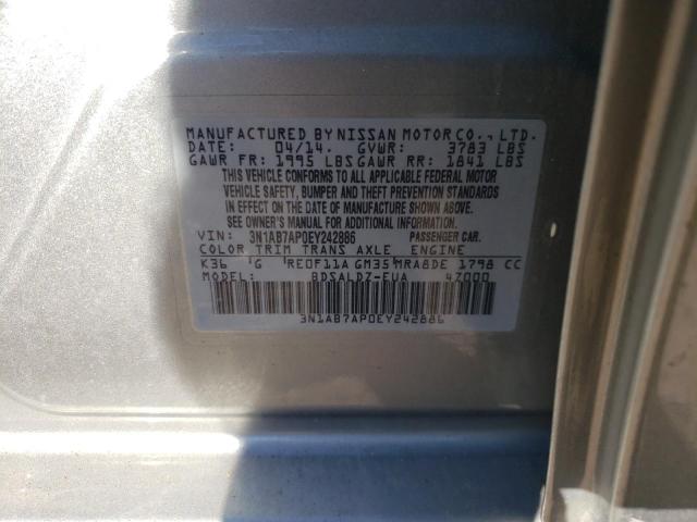 Photo 9 VIN: 3N1AB7AP0EY242886 - NISSAN SENTRA S 