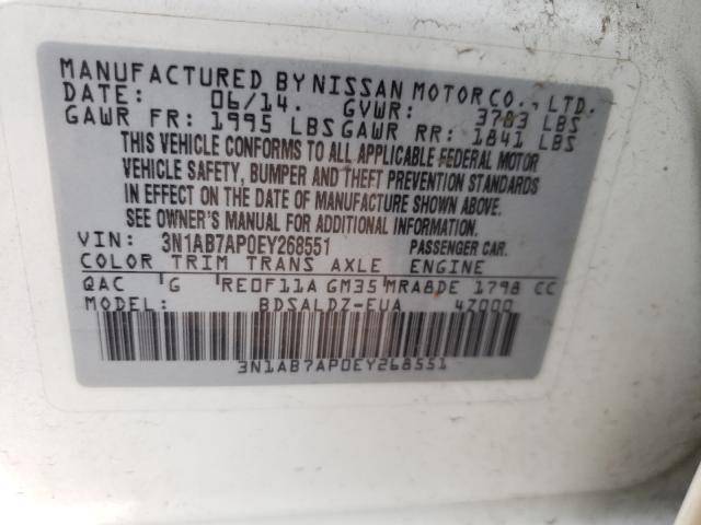 Photo 9 VIN: 3N1AB7AP0EY268551 - NISSAN SENTRA S 