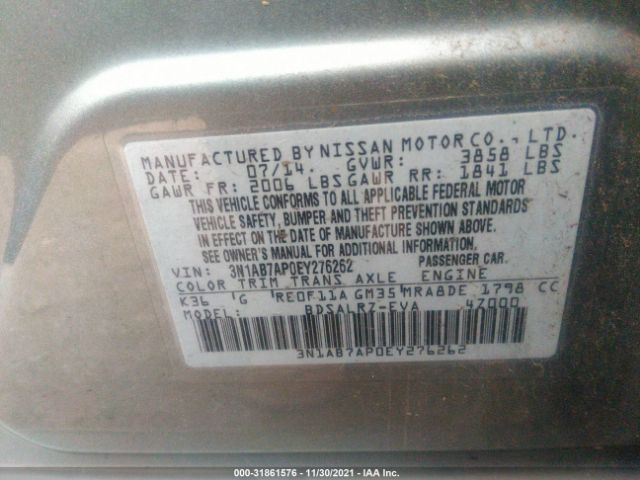 Photo 8 VIN: 3N1AB7AP0EY276262 - NISSAN SENTRA 