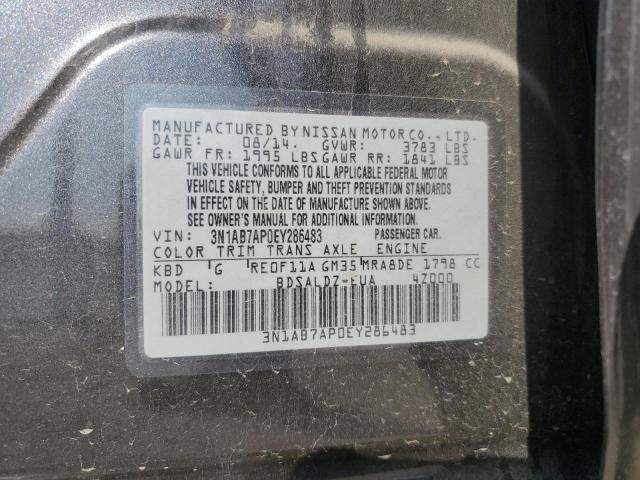 Photo 11 VIN: 3N1AB7AP0EY286483 - NISSAN SENTRA S 