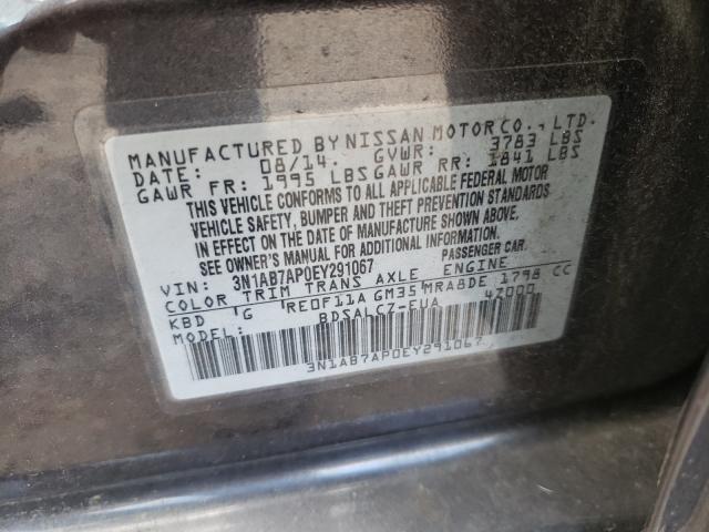 Photo 9 VIN: 3N1AB7AP0EY291067 - NISSAN SENTRA S 