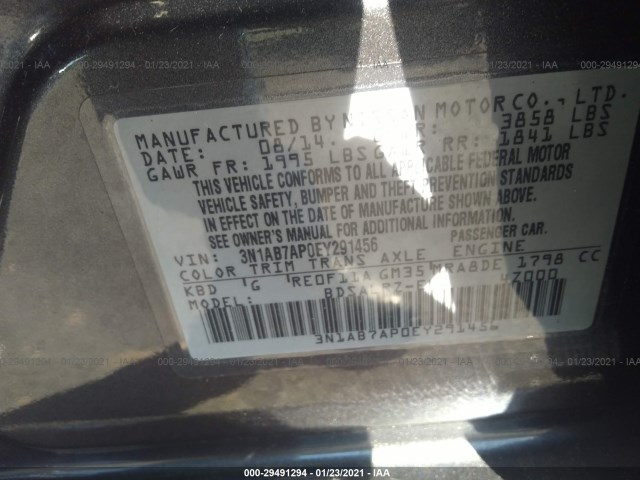 Photo 8 VIN: 3N1AB7AP0EY291456 - NISSAN SENTRA 