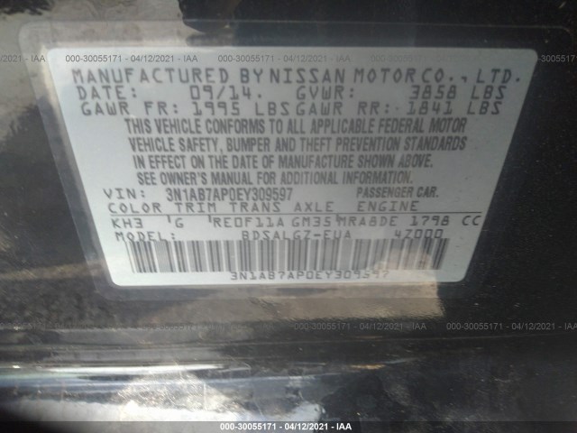 Photo 8 VIN: 3N1AB7AP0EY309597 - NISSAN SENTRA 