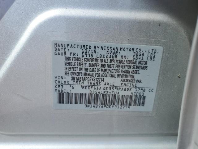 Photo 11 VIN: 3N1AB7AP0EY312774 - NISSAN SENTRA S 