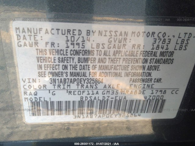 Photo 8 VIN: 3N1AB7AP0EY325864 - NISSAN SENTRA 