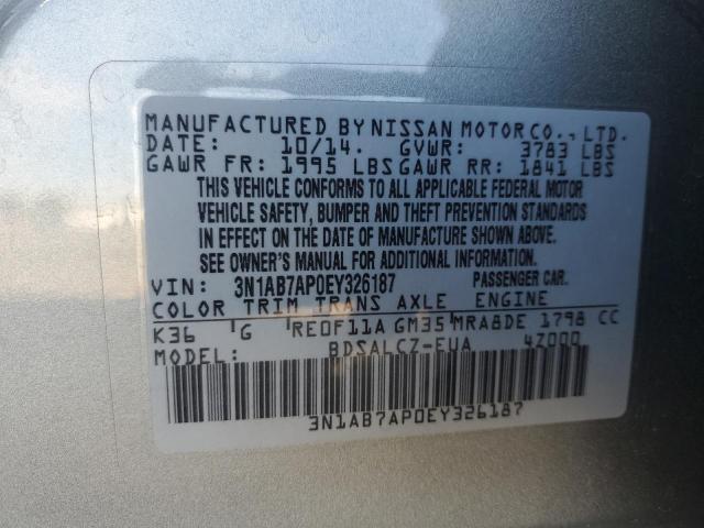 Photo 12 VIN: 3N1AB7AP0EY326187 - NISSAN SENTRA S 