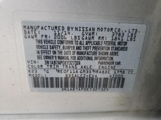 Photo 12 VIN: 3N1AB7AP0EY327324 - NISSAN SENTRA S 