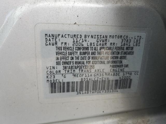 Photo 11 VIN: 3N1AB7AP0EY331356 - NISSAN SENTRA S 