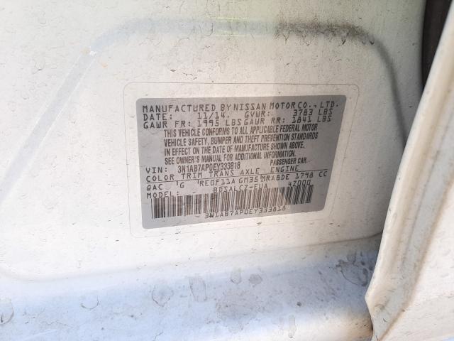 Photo 9 VIN: 3N1AB7AP0EY333818 - NISSAN SENTRA S 