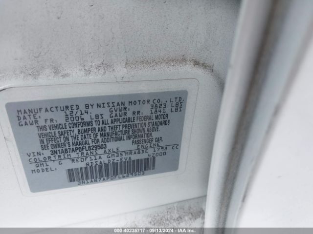 Photo 8 VIN: 3N1AB7AP0FL629503 - NISSAN SENTRA 