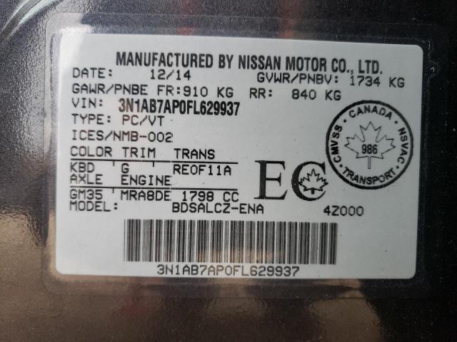 Photo 9 VIN: 3N1AB7AP0FL629937 - NISSAN SENTRA S 