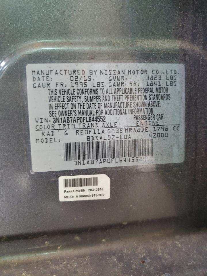 Photo 11 VIN: 3N1AB7AP0FL644552 - NISSAN SENTRA 