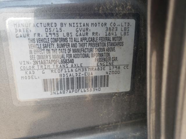 Photo 9 VIN: 3N1AB7AP0FL658340 - NISSAN SENTRA S 