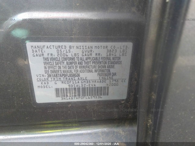 Photo 8 VIN: 3N1AB7AP0FL659536 - NISSAN SENTRA 