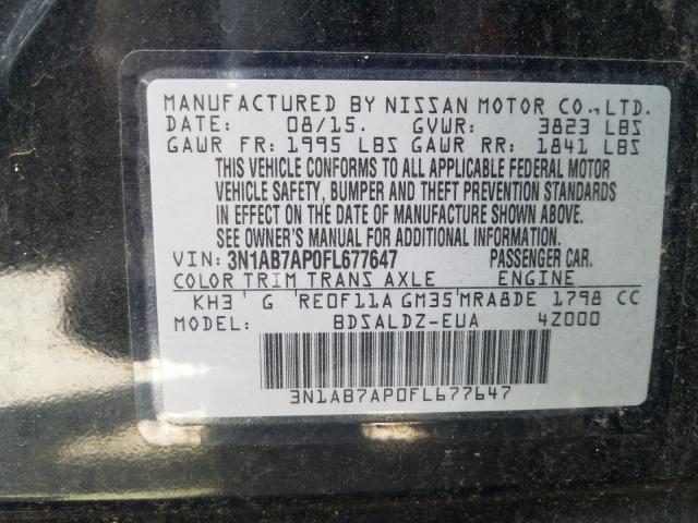 Photo 9 VIN: 3N1AB7AP0FL677647 - NISSAN SENTRA S 