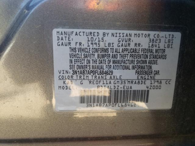 Photo 9 VIN: 3N1AB7AP0FL684629 - NISSAN SENTRA S 