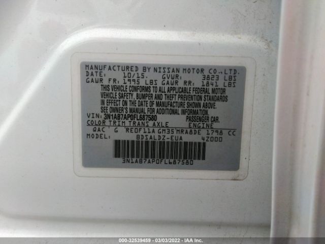 Photo 8 VIN: 3N1AB7AP0FL687580 - NISSAN SENTRA 