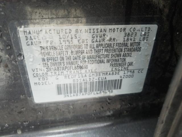 Photo 9 VIN: 3N1AB7AP0FL689698 - NISSAN SENTRA S 