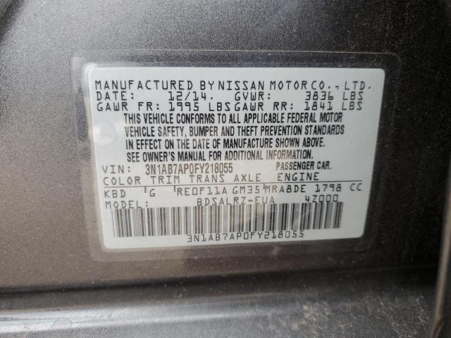 Photo 11 VIN: 3N1AB7AP0FY218055 - NISSAN SENTRA S 