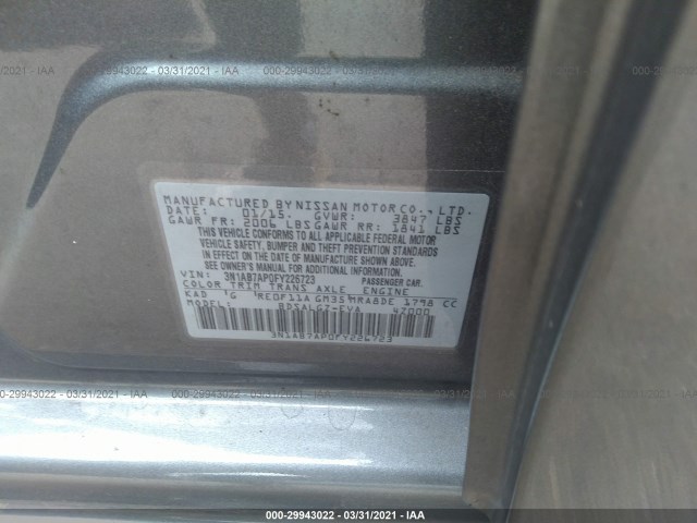 Photo 8 VIN: 3N1AB7AP0FY226723 - NISSAN SENTRA 