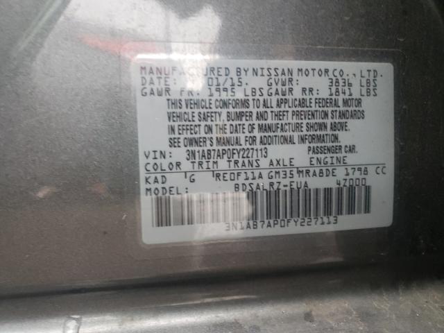 Photo 9 VIN: 3N1AB7AP0FY227113 - NISSAN SENTRA S 