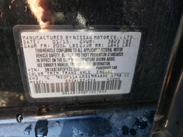 Photo 9 VIN: 3N1AB7AP0FY227855 - NISSAN SENTRA S 