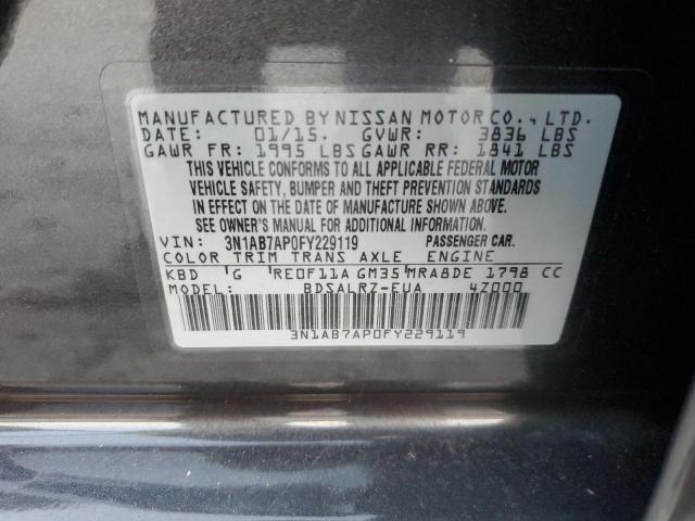 Photo 9 VIN: 3N1AB7AP0FY229119 - NISSAN SENTRA S 