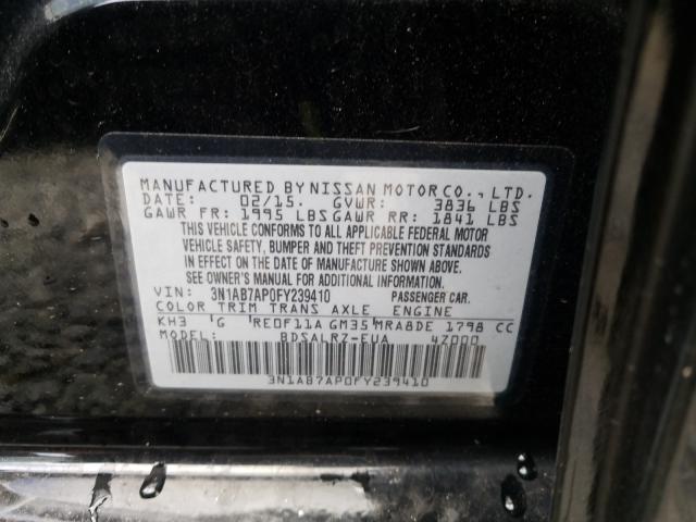 Photo 9 VIN: 3N1AB7AP0FY239410 - NISSAN SENTRA S 