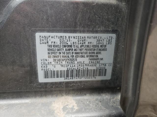 Photo 12 VIN: 3N1AB7AP0FY252576 - NISSAN SENTRA S 