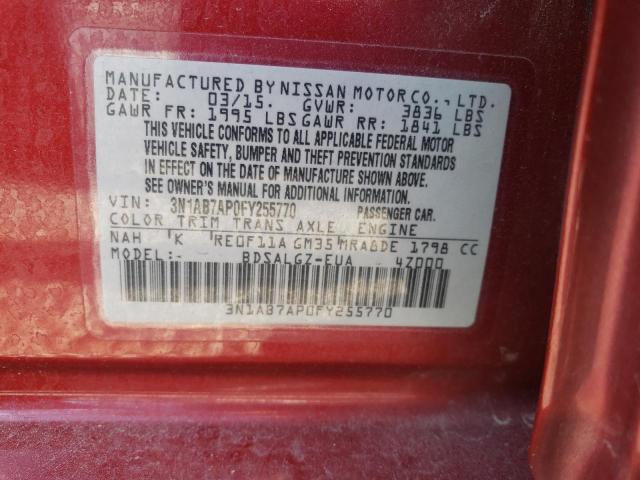 Photo 12 VIN: 3N1AB7AP0FY255770 - NISSAN SENTRA 