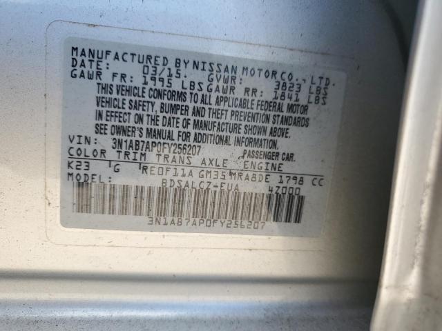 Photo 12 VIN: 3N1AB7AP0FY256207 - NISSAN SENTRA S 