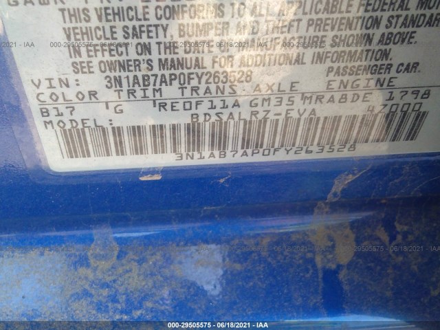 Photo 8 VIN: 3N1AB7AP0FY263528 - NISSAN SENTRA 