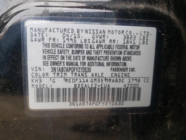 Photo 9 VIN: 3N1AB7AP0FY270530 - NISSAN SENTRA S 