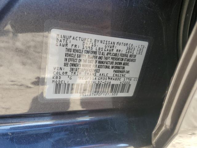 Photo 11 VIN: 3N1AB7AP0FY275503 - NISSAN SENTRA S 