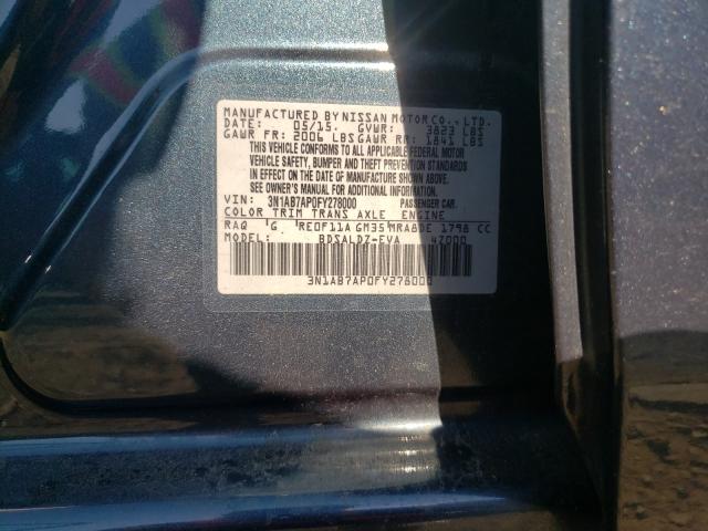 Photo 9 VIN: 3N1AB7AP0FY278000 - NISSAN SENTRA S 