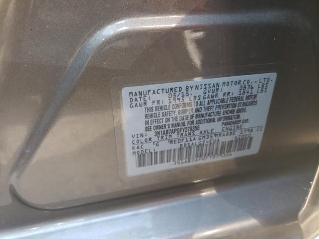 Photo 9 VIN: 3N1AB7AP0FY279356 - NISSAN SENTRA S 