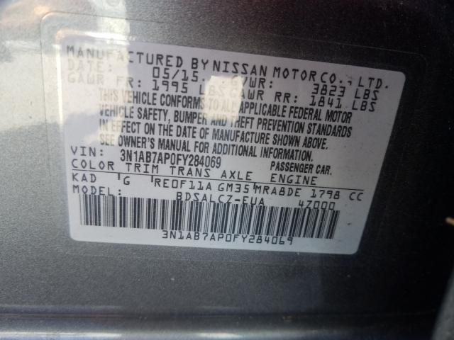 Photo 9 VIN: 3N1AB7AP0FY284069 - NISSAN SENTRA S 