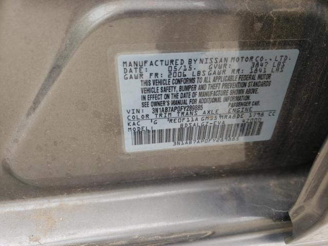 Photo 12 VIN: 3N1AB7AP0FY289885 - NISSAN SENTRA S 